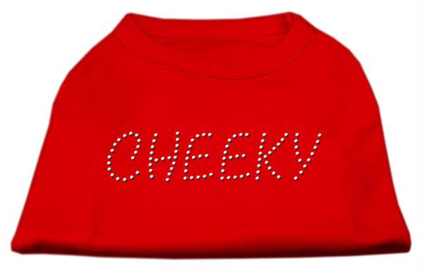 Cheeky Rhinestone Shirt Red XS (8)