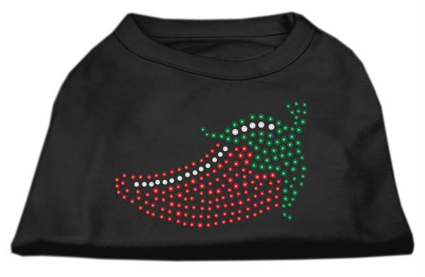 Rhinestone Chili Pepper Shirts Black XS (8)