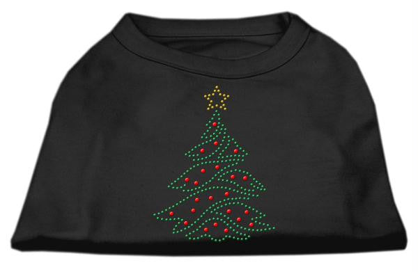 Christmas Tree Rhinestone Shirt Black M (12)