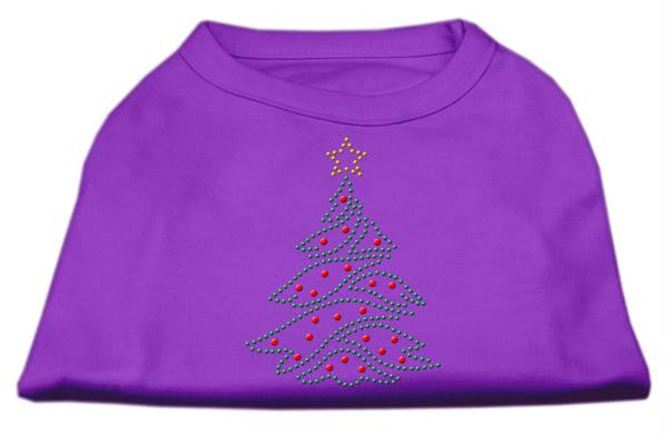 Christmas Tree Rhinestone Shirt Purple XS (8)