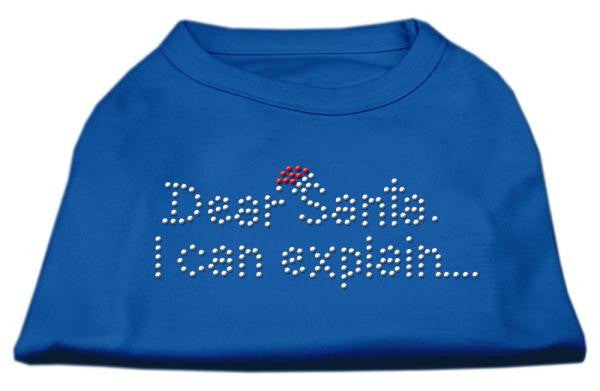 Dear Santa I Can Explain Rhinestone Shirts Blue XXXL (20)