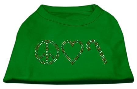 Peace, Love, and Candy Canes Shirts Emerald Green Lg (14)