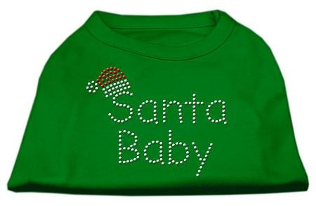 Santa Baby Rhinestone Shirts Emerald Green Med (12)