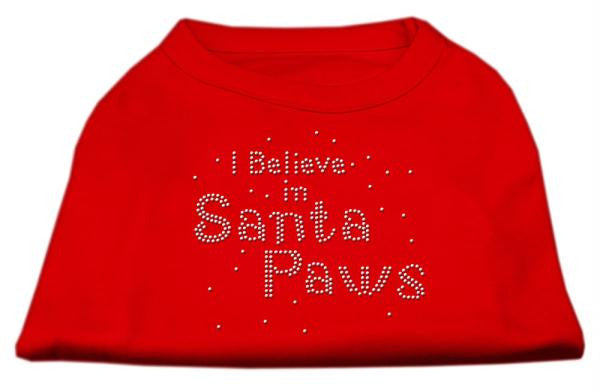 I Believe in Santa Paws Shirt Red L (14)