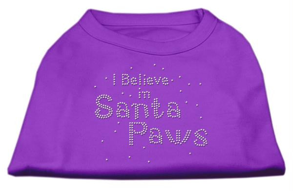 I Believe in Santa Paws Shirt Purple S (10)