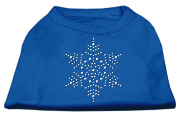 Snowflake Rhinestone Shirt Blue Lg (14)