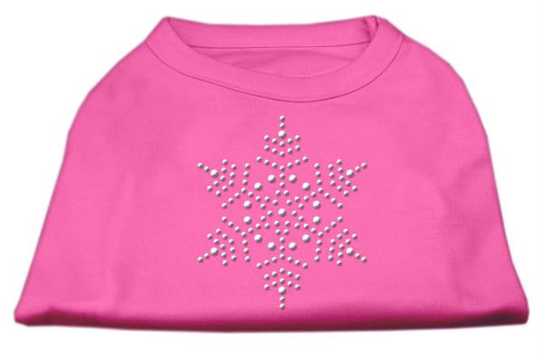 Snowflake Rhinestone Shirt  Bright Pink XS (8)