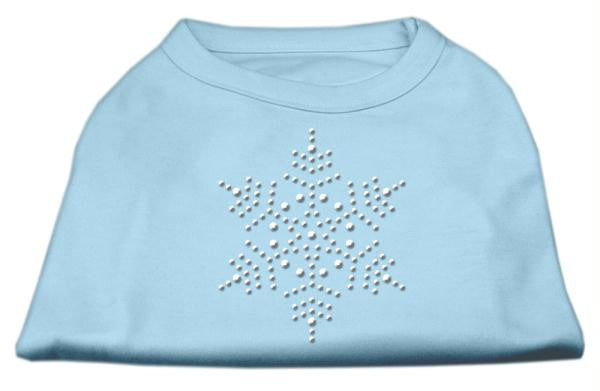 Snowflake Rhinestone Shirt  Baby Blue XXL (18)