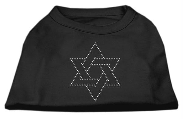 Star of David Rhinestone Shirt   Black S (10)