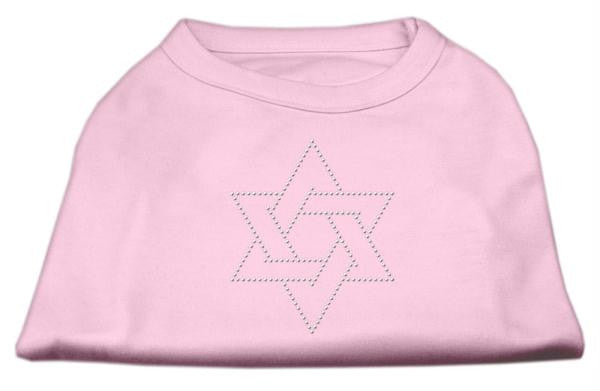 Star of David Rhinestone Shirt   Light Pink S (10)