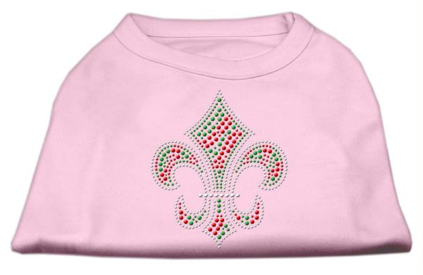 Holiday Fleur de lis Rhinestone Shirts Light Pink XL (16)