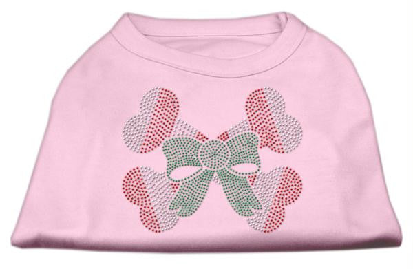 Candy Cane Crossbones Rhinestone Shirt Light Pink L (14)