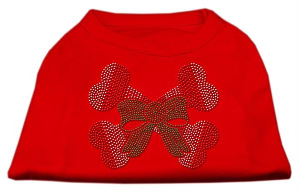 Candy Cane Crossbones Rhinestone Shirt Red XXXL(20)