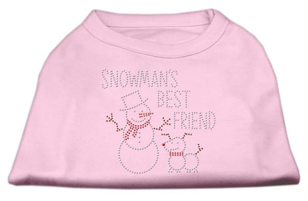 Snowman's Best Friend Rhinestone Shirt Light Pink M (12)
