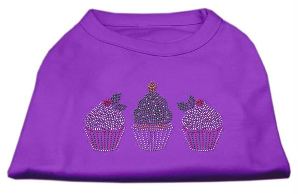 Christmas Cupcakes Rhinestone Shirt Purple L (14)