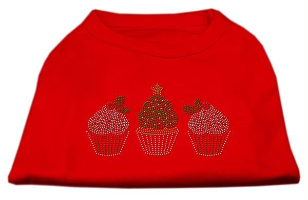 Christmas Cupcakes Rhinestone Shirt Red M (12)