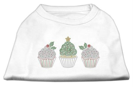 Christmas Cupcakes Rhinestone Shirt White XXL (18)