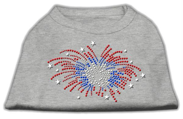 Fireworks Rhinestone Shirt Grey L (14)