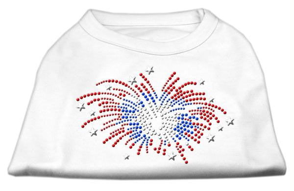 Fireworks Rhinestone Shirt White XL (16)