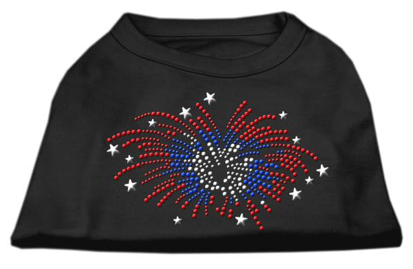 Fireworks Rhinestone Shirt Black XXXL(20)