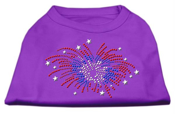 Fireworks Rhinestone Shirt Purple XXXL(20)