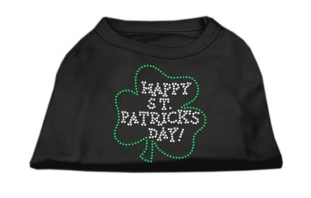 Happy St. Patrick's Day Rhinestone Shirts Black L (14)