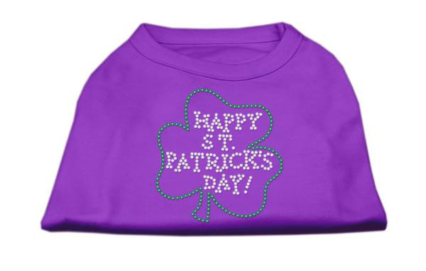 Happy St. Patrick's Day Rhinestone Shirts Purple S (10)