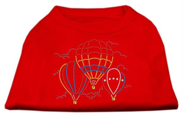 Hot Air Balloon Rhinestone Shirts Red L (14)