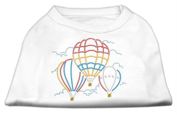 Hot Air Balloon Rhinestone Shirts White L (14)