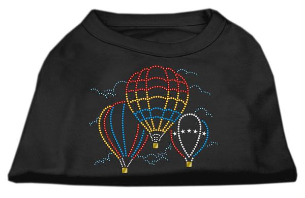 Hot Air Balloon Rhinestone Shirts Black XS (8)