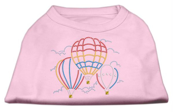 Hot Air Balloon Rhinestone Shirts Light Pink XXL (18)