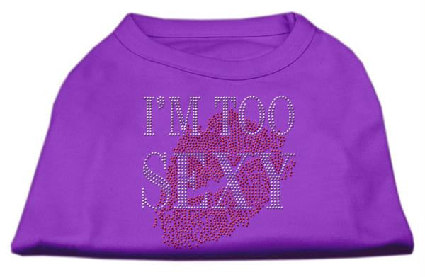 I'm Too Sexy Rhinestone Shirts Purple M (12)