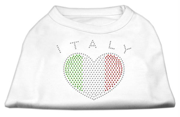 Italy Rhinestone Shirts White L (14)