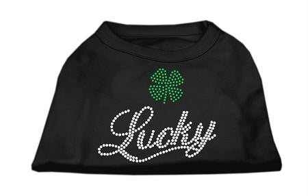 Lucky Rhinestone Shirts Black XS (8)