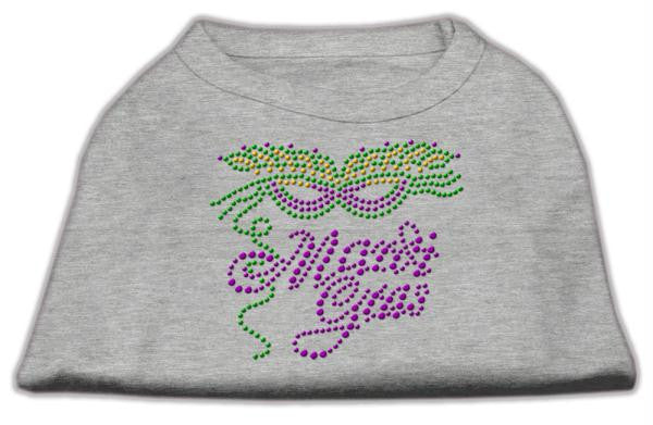 Mardi Gras Rhinestud Shirt Grey M (12)