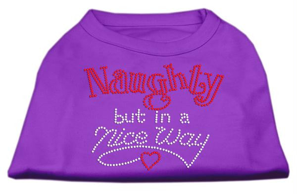 Naughty But Nice Rhinestone Shirts Purple L (14)