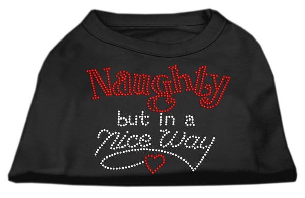 Naughty But Nice Rhinestone Shirts Black M (12)