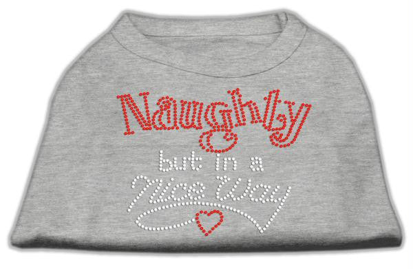 Naughty But Nice Rhinestone Shirts Grey S (10)