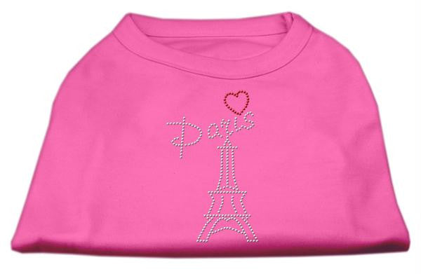 Paris Rhinestone Shirts Bright Pink L (14)