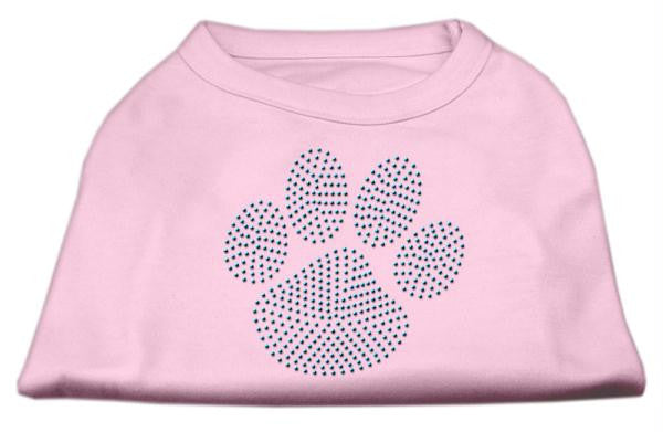 Blue Paw Rhinestud Shirt Light Pink L (14)