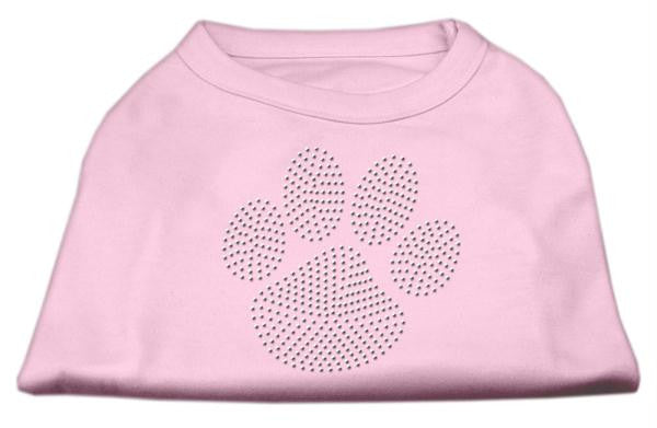 Clear Rhinestone Paw Shirts Light Pink M (12)