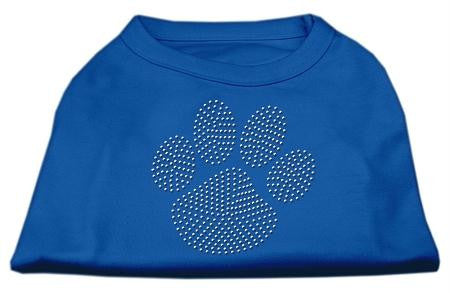 Clear Rhinestone Paw Shirts Blue XXXL (20)