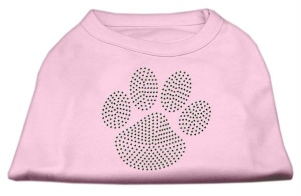 Green Paw Rhinestud Shirts Light Pink L (14)