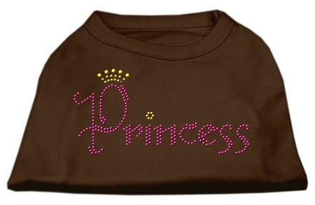 Princess Rhinestone Shirts Brown XXL (18)