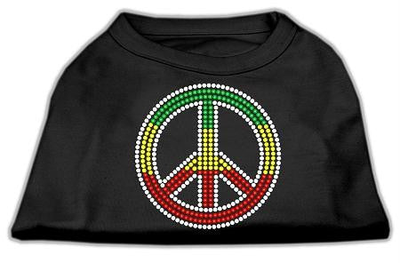 Rasta Peace Sign Shirts Black XS (8)