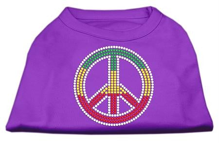 Rasta Peace Sign Shirts Purple XXL (18)