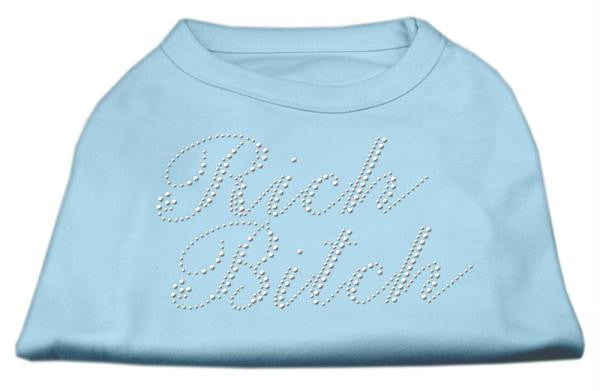 Rich Bitch Rhinestone Shirts Baby Blue XXL (18)