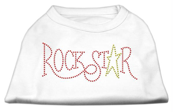 RockStar Rhinestone Shirts White XXL (18)