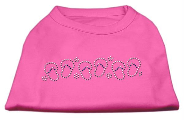 Beach Sandals Rhinestone Shirt Bright Pink S (10)