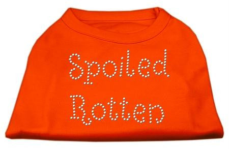 Spoiled Rotten Rhinestone Shirts Orange XS (8)